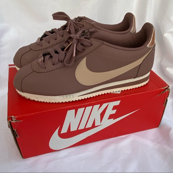 nike cortez mauve pink